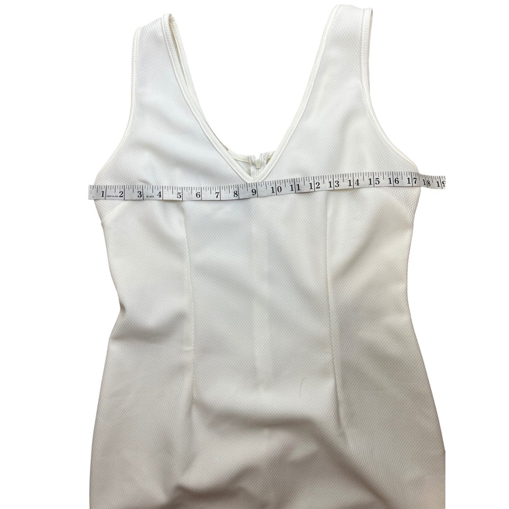 Arden‎ B Sleeveless Sheath Dress Large Egret White Textured V-Neck - Picture 11 of 11
